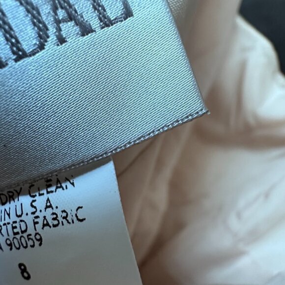 Davids Bridal Size 8 Prom Black Lace Taupe Strapless Midi Dress Short - Picture 6 of 6